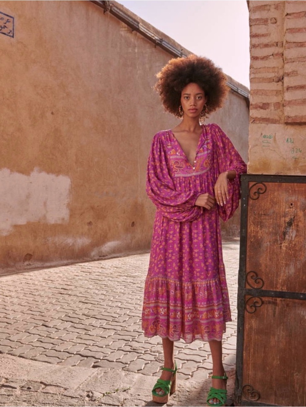 Spell Madame Peacock dress in boysenberry size small